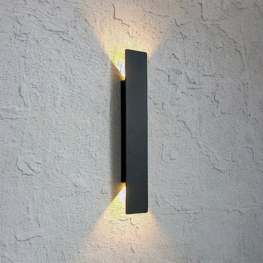 Decorstly Outdoor Black Long Wall Lamp | Waterproof Strip Aluminum LED Night Light