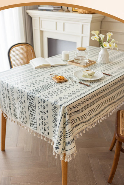 Bohemian Cotton Linen Tablecloth