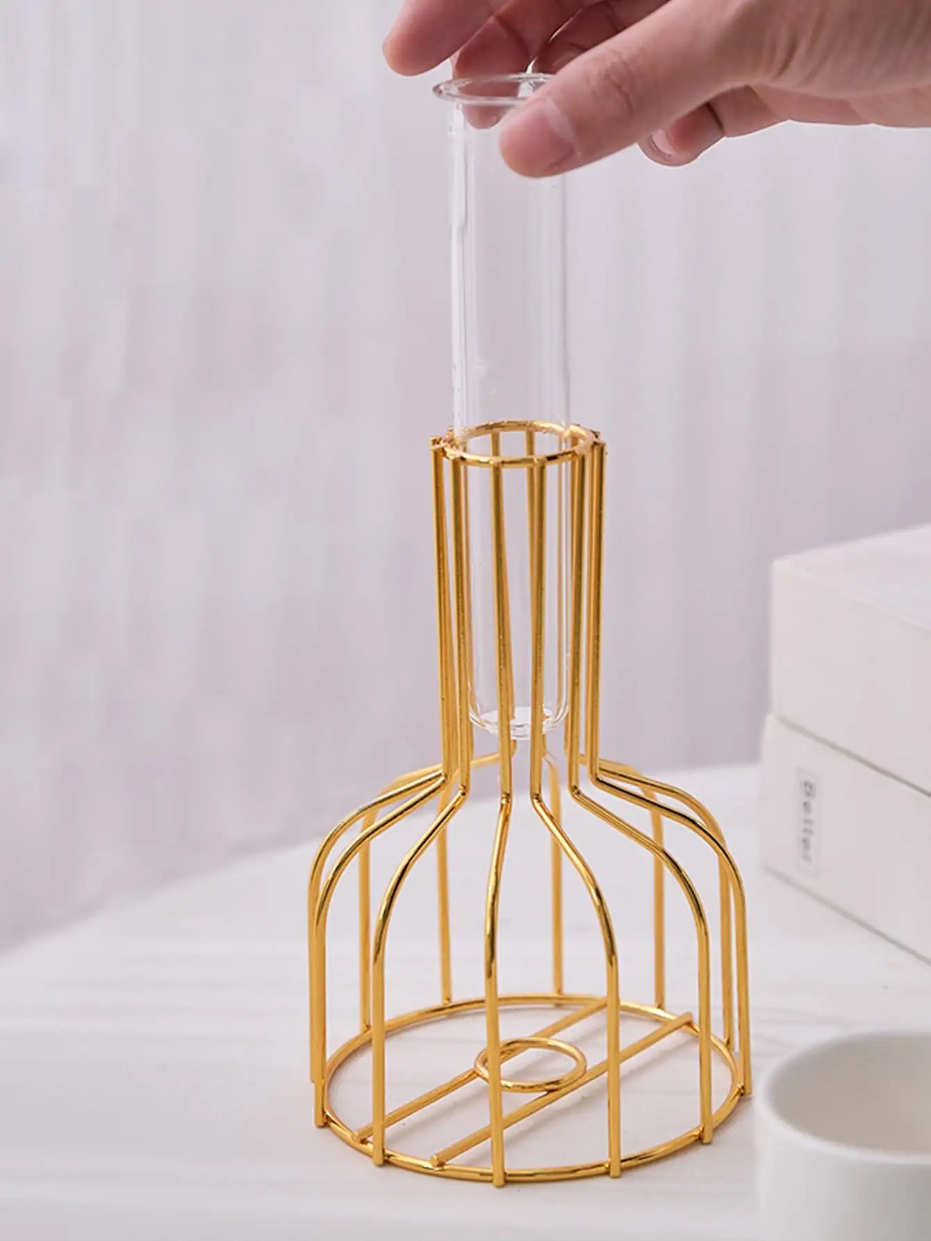 Gold Wrought Iron Vase