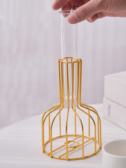 Gold Wrought Iron Vase