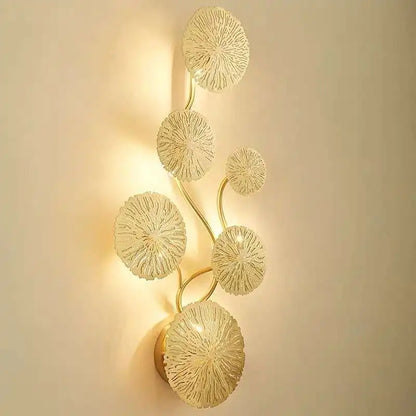 Gold LED Lotus Leaf Wall Light