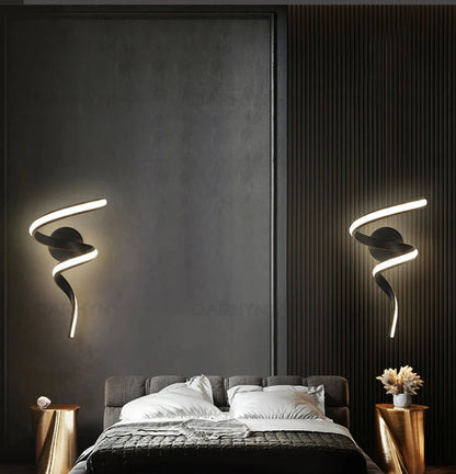 Minimalist Spiral LED Wall Sconce