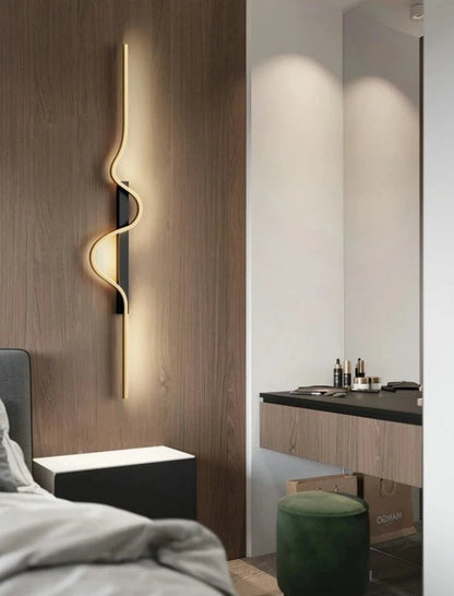 Wavy Long Strip Wall Sconce