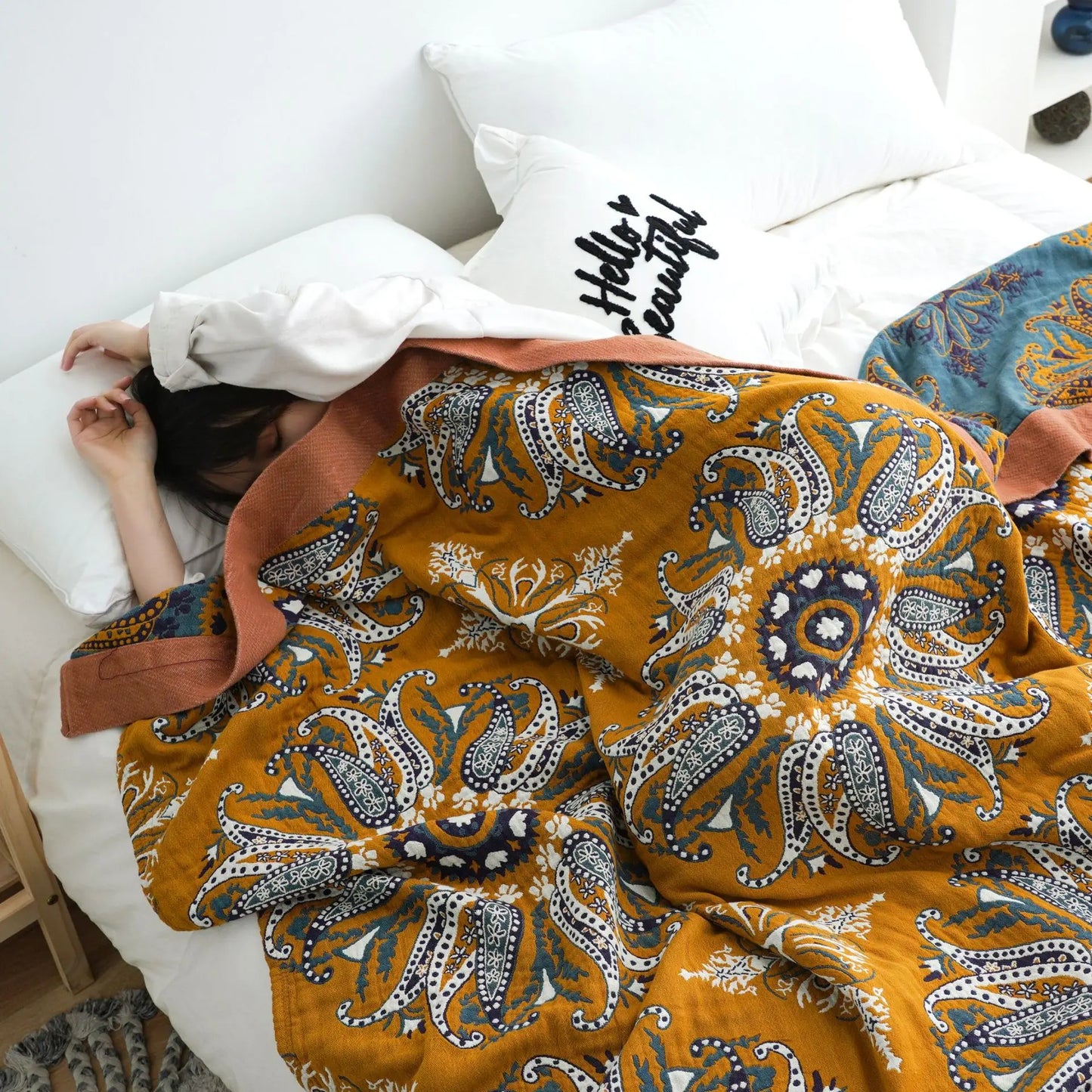 Boho Ethnic Cotton Gauze Blanket