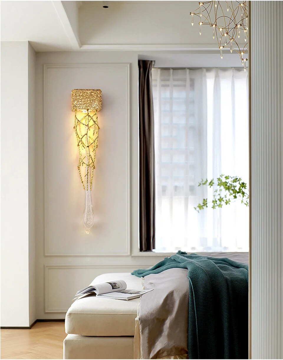 Crystal Gold Wall Sconce