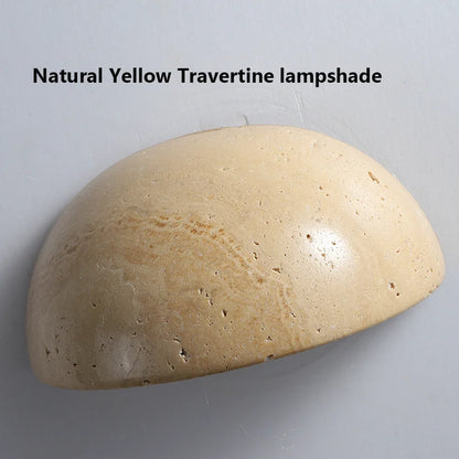 Yellow Travertine Natural Stone Art Wall Sconce