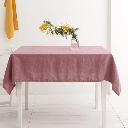 Pure Linen Pastoral Style Tablecloth