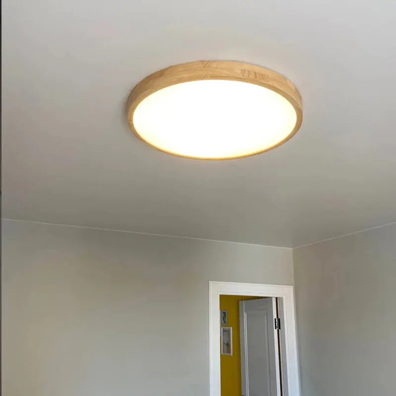 Wooden LED Round Ceiling Light - Decorstly