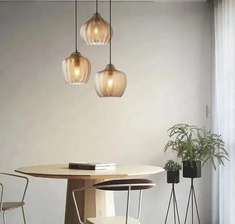 Nordic Amber Glass Pendant Lights