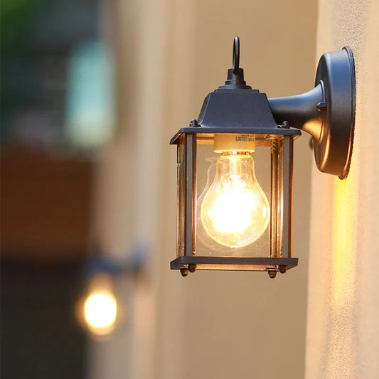 Outdoor black light with bulb, NoirBeam Vintage Wall Sconce