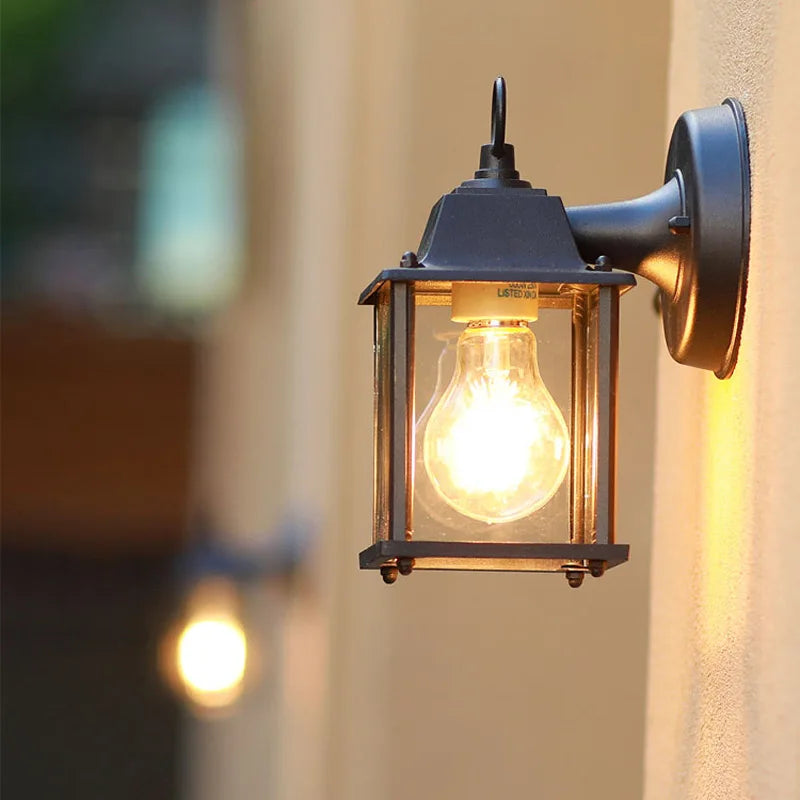 Outdoor black light with bulb, NoirBeam Vintage Wall Sconce