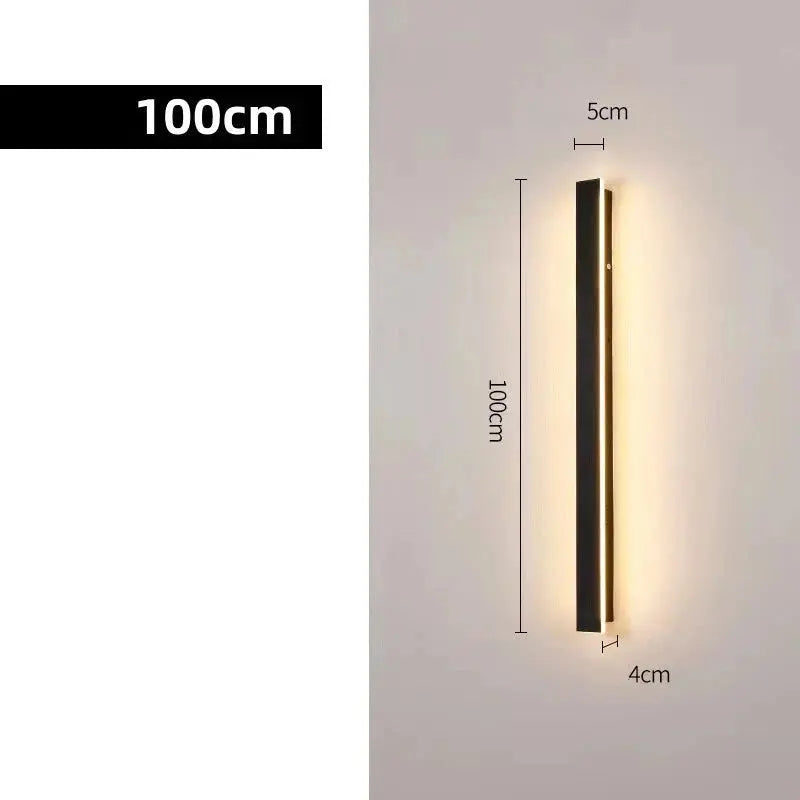 Modern exterior wall lights: UrbanGlow Aluminum Wall Lamp illuminating an urban setting with sleek and contemporary design.