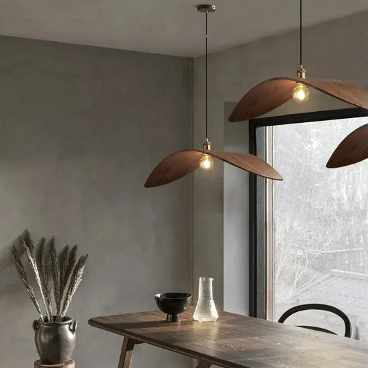 Unique Imitation Wood Pendant Light - Decorstly