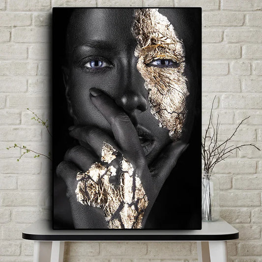 African Black Gold Canvas Art