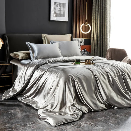 Luxurious ComfyGlow duvet set with elegant design and soft fabric for a cozy night's sleep.