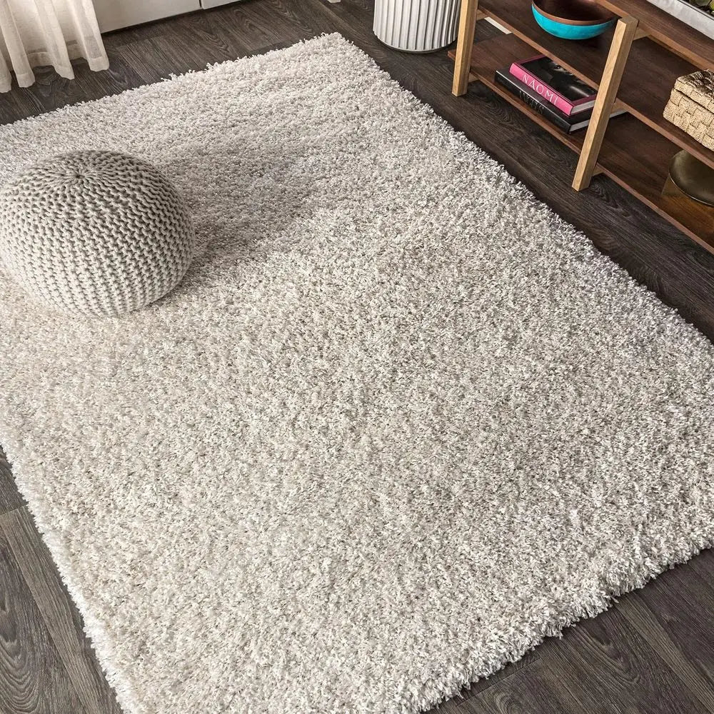 Shag Plush Cream Rug - Decorstly