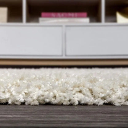 Shag Plush Cream Rug - Decorstly