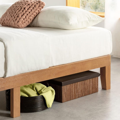 Simple Solid Wood Platform Bed Frame