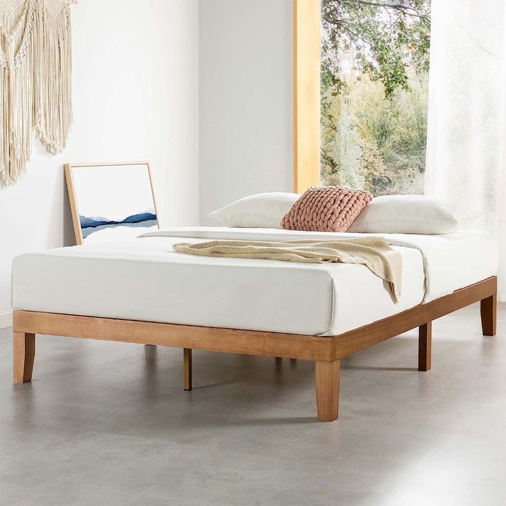 Simple Solid Wood Platform Bed Frame