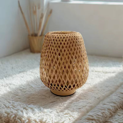 Small Bamboo-Woven Lamp - Decorstly