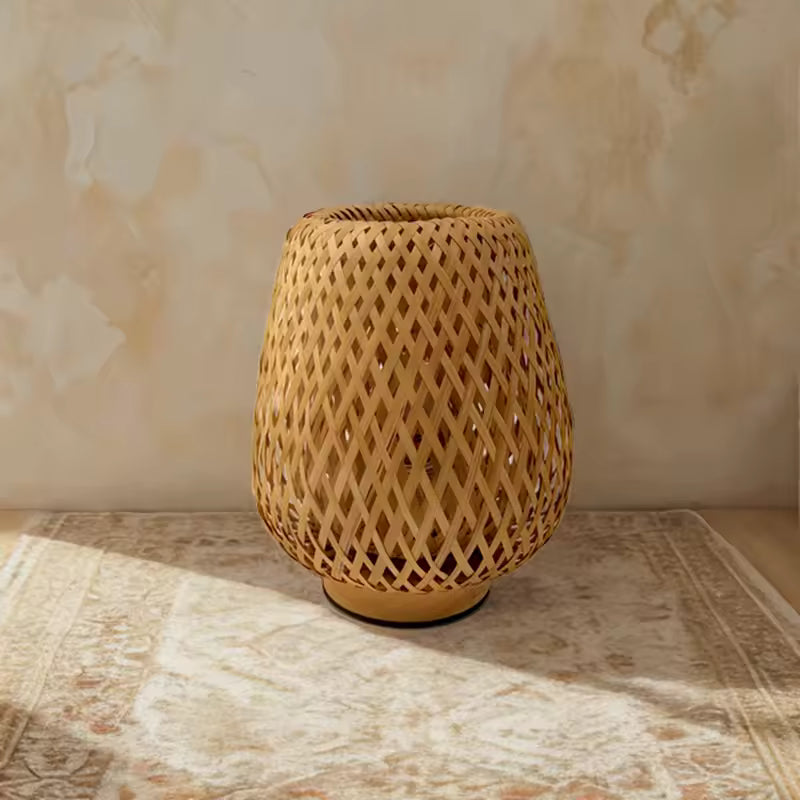 Small Bamboo-Woven Lamp - Decorstly