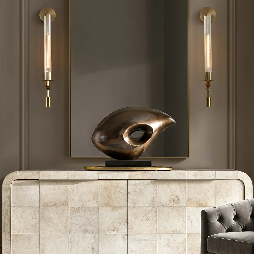 Tall Glass Wall Sconce