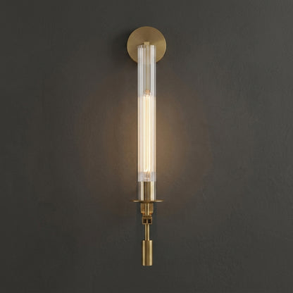 Tall Glass Wall Sconce
