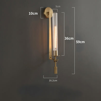 Tall Glass Wall Sconce