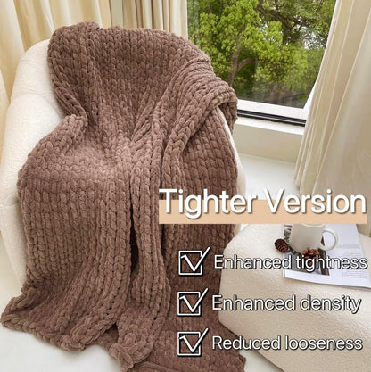 Thick Knitted Throw Blanket