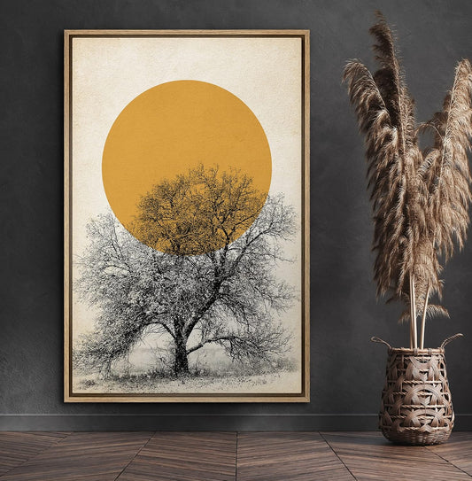 Tree Branches Under Sun Canvas Art
