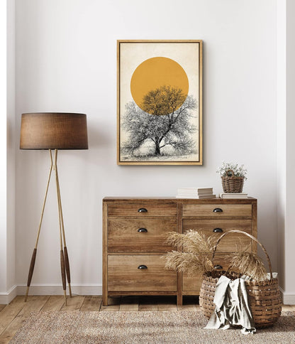 Tree Branches Under Sun Canvas Art
