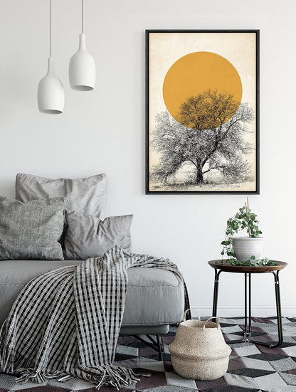 Tree Branches Under Sun Canvas Art