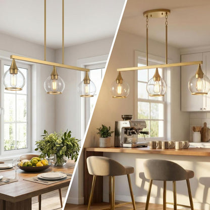 Trio Globe Glass Pendant Light