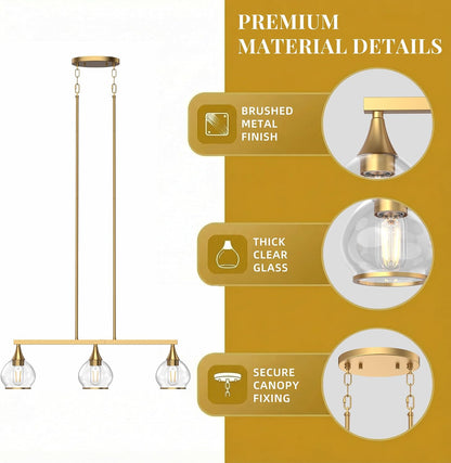 Trio Globe Glass Pendant Light