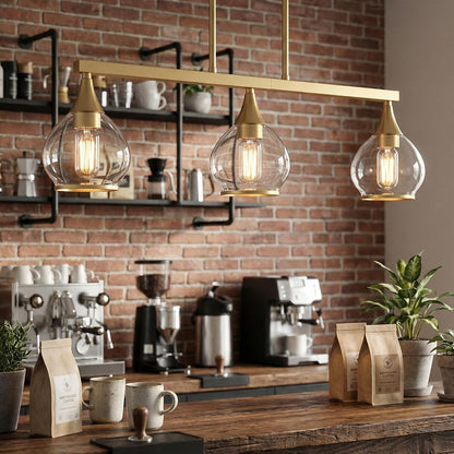 Trio Globe Glass Pendant Light