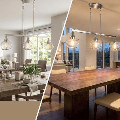 Trio Globe Glass Pendant Light