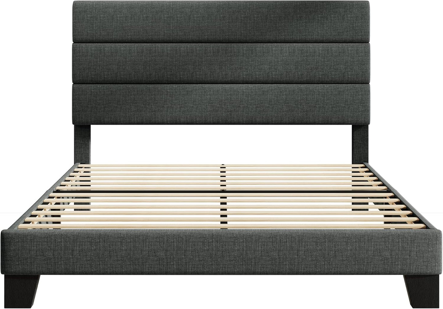 Upholstered Linen Mid Century Bed Frame