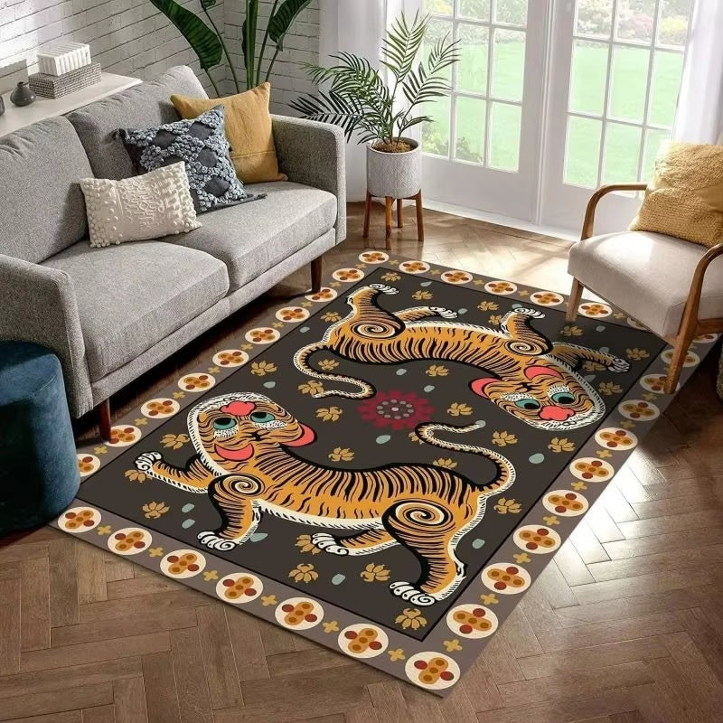 Vintage Colorful Tiger Rugs