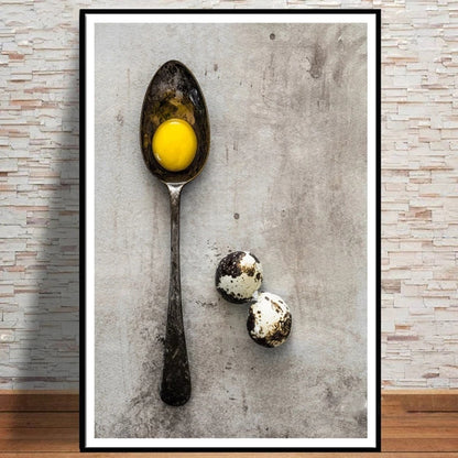 Vintage Dark Kitchen Utensils Wall Art