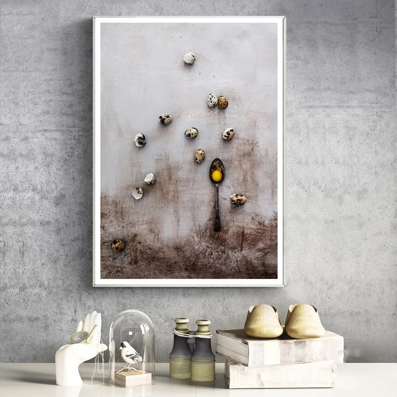 Vintage Dark Kitchen Utensils Wall Art