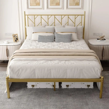 Vintage Metal Platform Bed Frame