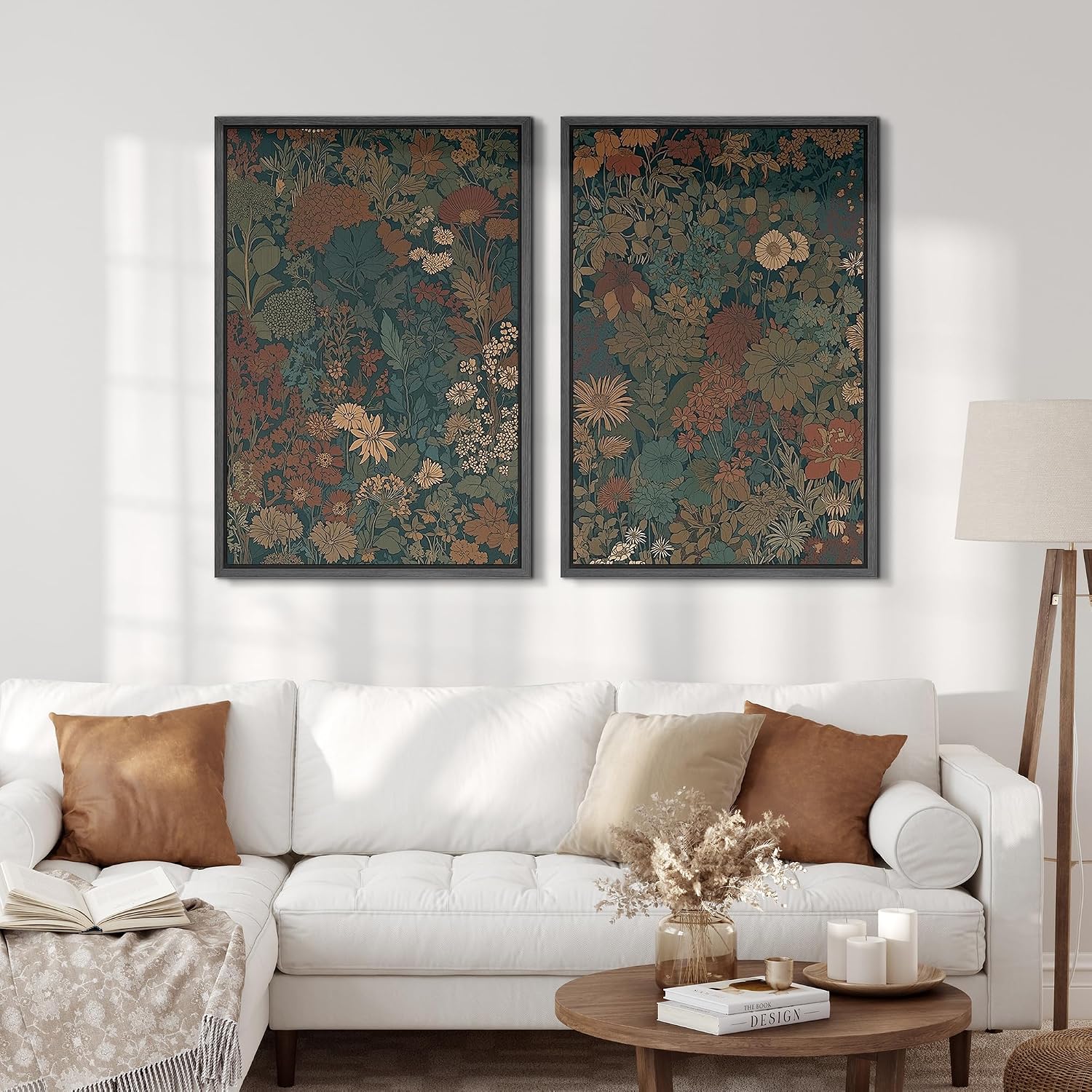 Vintage Botanical Floral Canvas Art Set 6