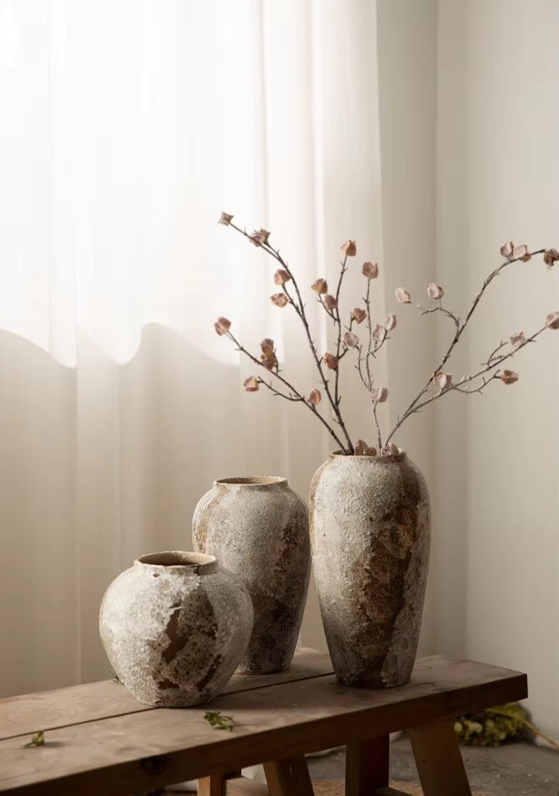 Wabi Sabi Rustic Pottery Vases