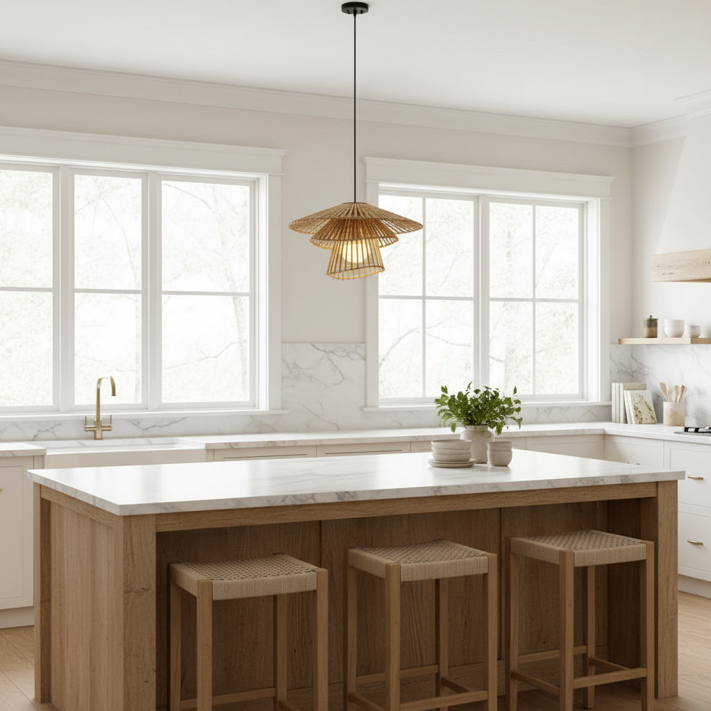 Wabi Sabi Bamboo Pendant Light