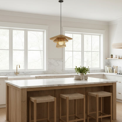 Wabi Sabi Bamboo Pendant Light