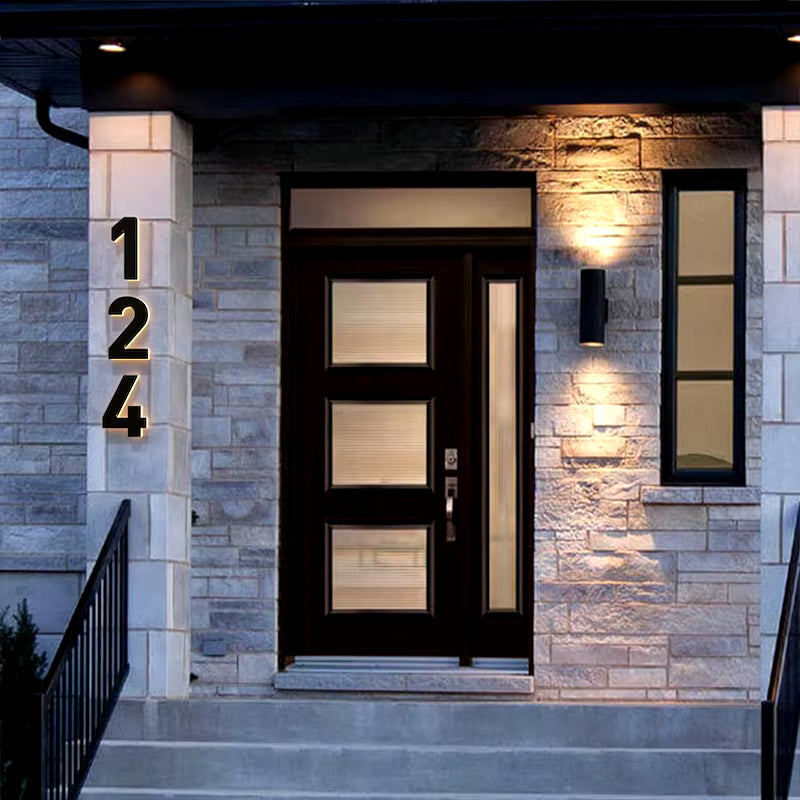 Waterproof LED Lighted Plaque House Number