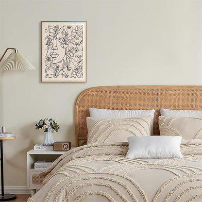 Women Face Line Canvas Art