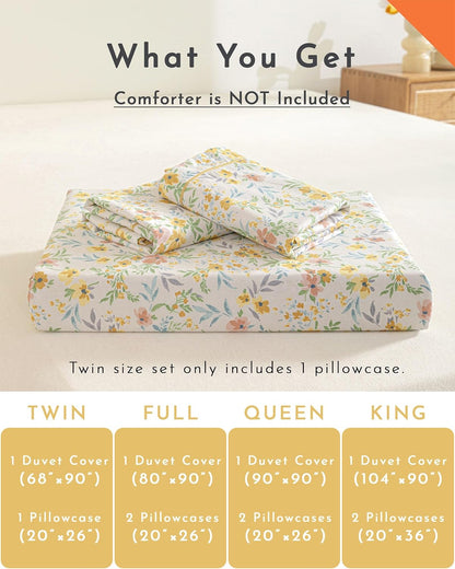 Yellow Reversible Duvet Cover Set