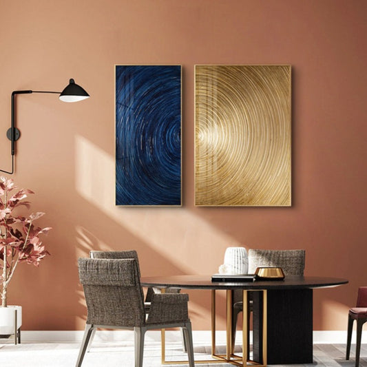Nordic Blue Gold Canvas Art