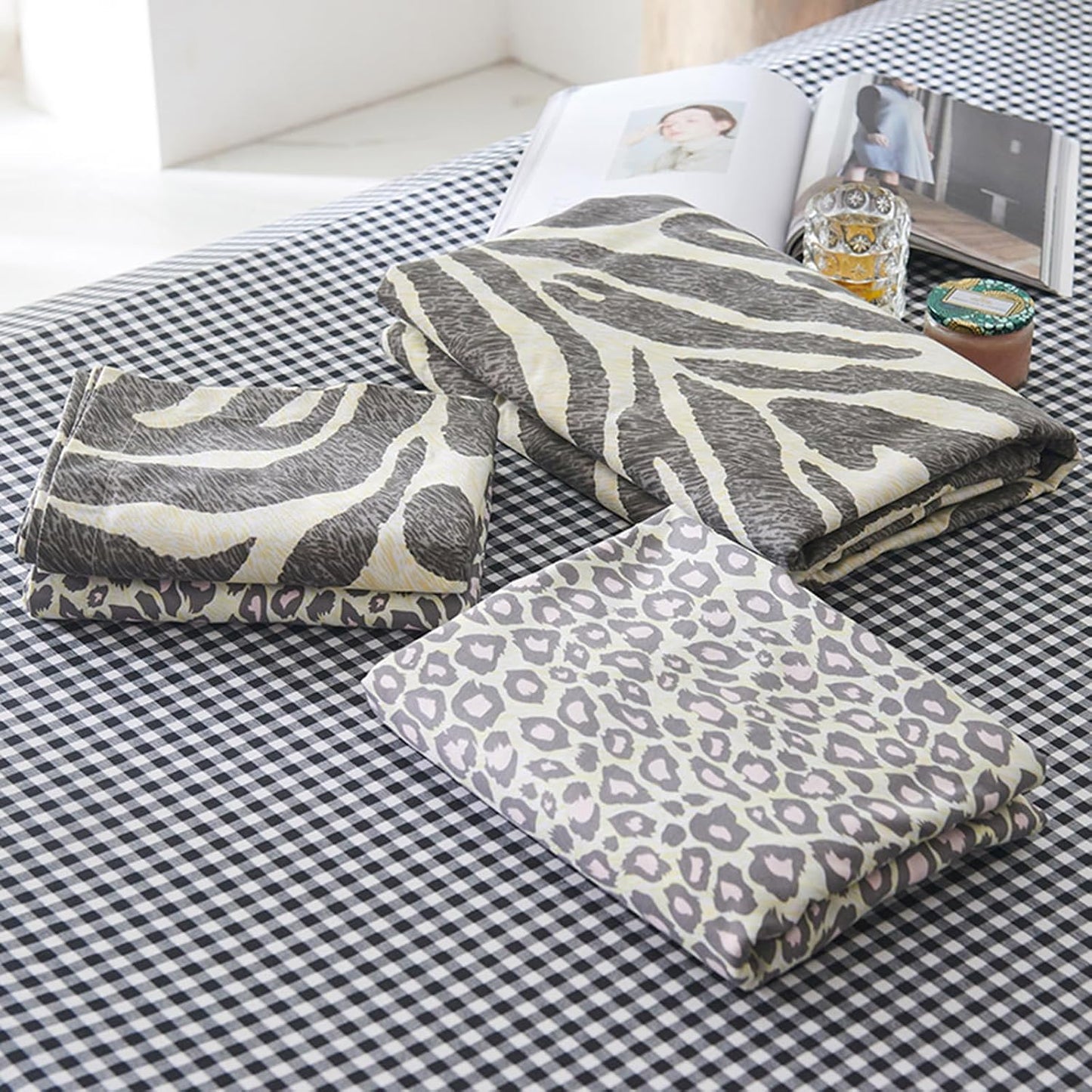 Zebra Leopard Patterns Duvet Cover Set